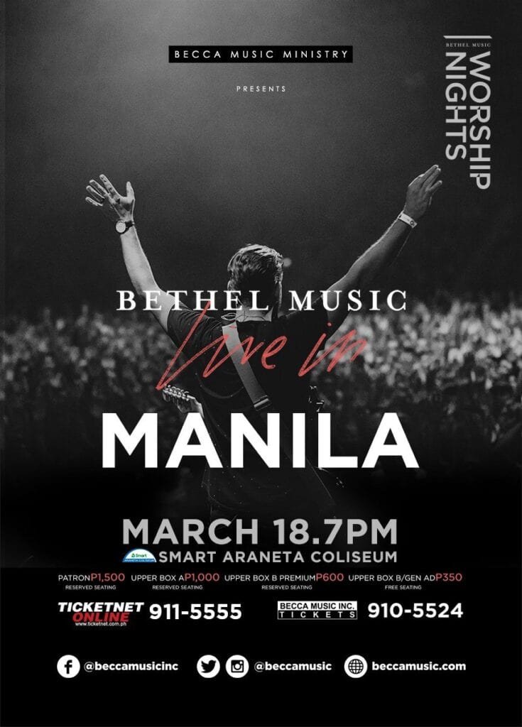 Bethel Music Live in Manila Poster