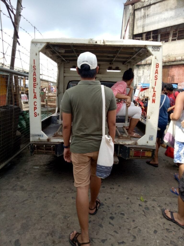 Police mobile at Isabela City Port