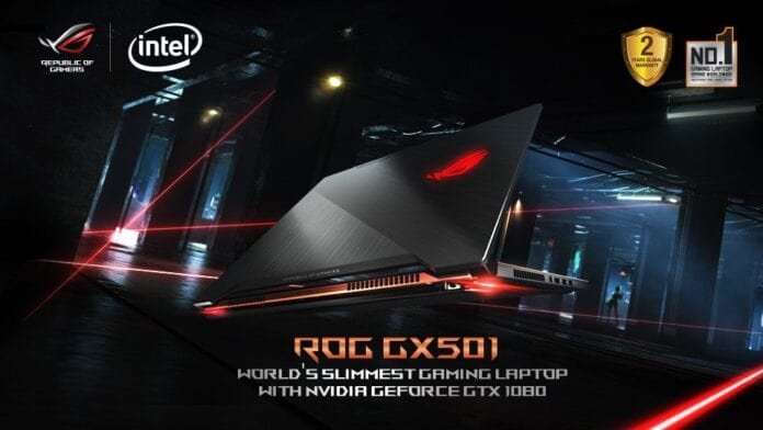 ASUS ROG GX501 - World's Slimmest Gaming Laptop with NVIDIA GeForce GTX 1080