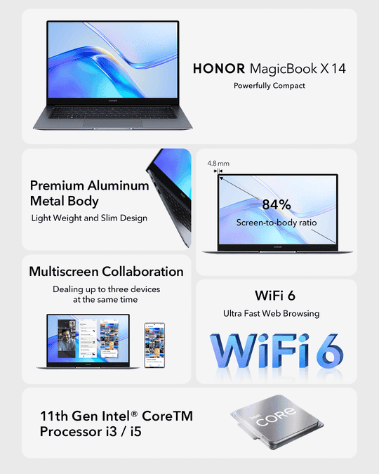 Honor MagicBook X14 Quick Specs