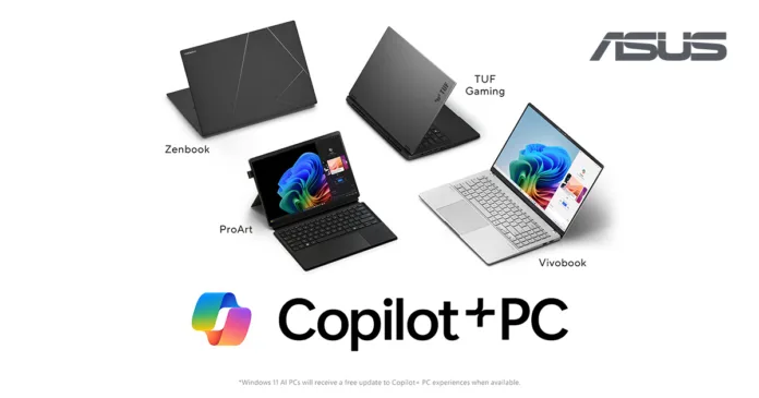 ASUS announces complete portfolio of AI-powered Copilot+ PCs at Computex 2024.