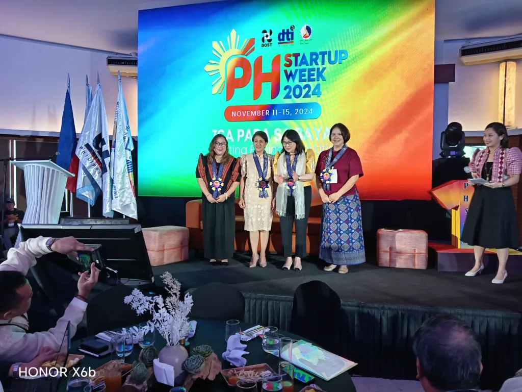 DICT Undersecretary for ICT Industry Development Atty. Jocelle Batapa-Sigue, DOST Undersecretary for Research and Development and ISA Chairwoman Dr. Leah J. Buendia, DTI Undersecretary for Competitiveness and Innovation Group Dr. Rafaelita "Fita" M. Aldaba, and PInvest Director Diane Eustaquio as moderator.